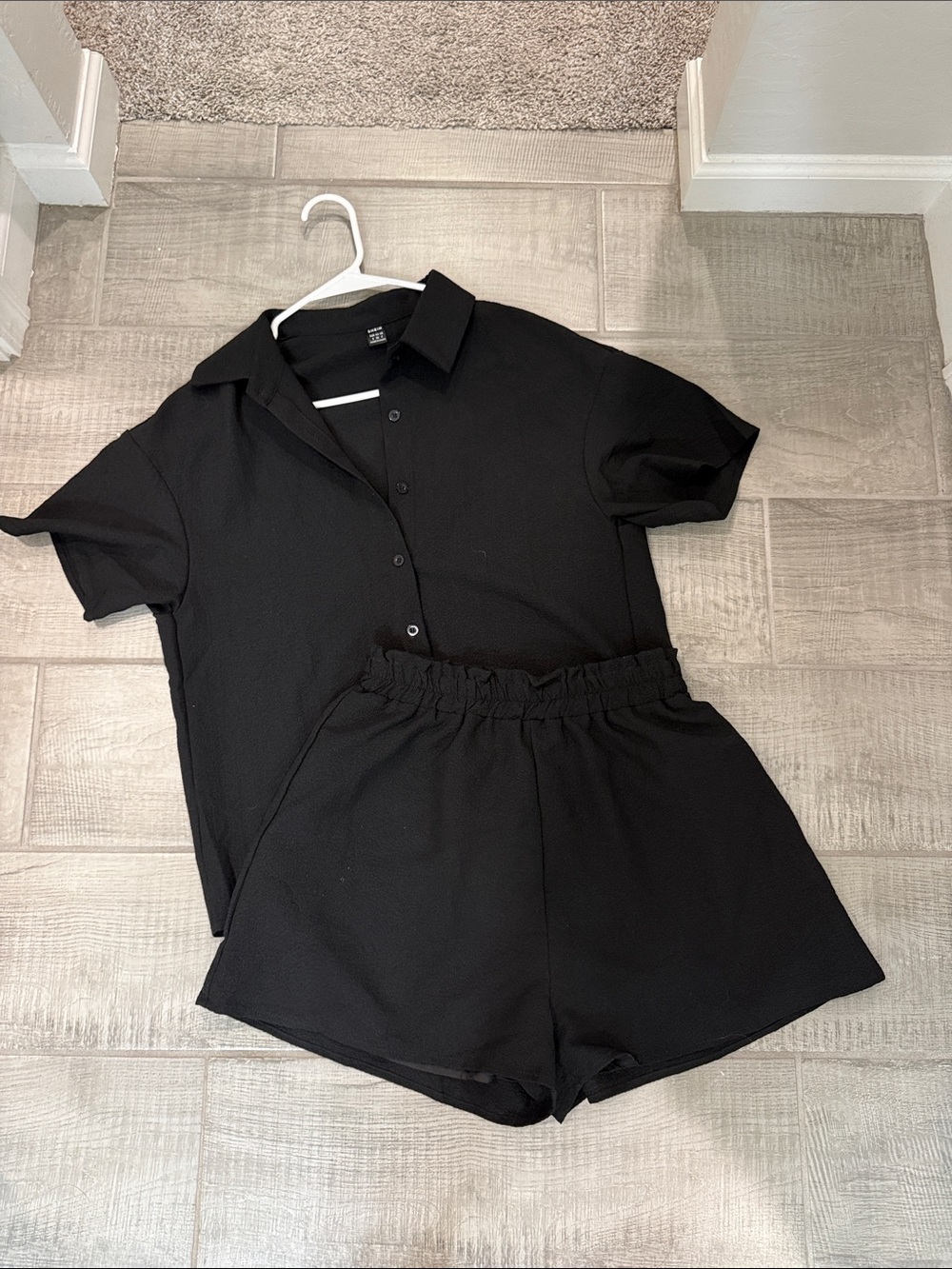 SHEIN Black High Waist Women’s Shorts Set